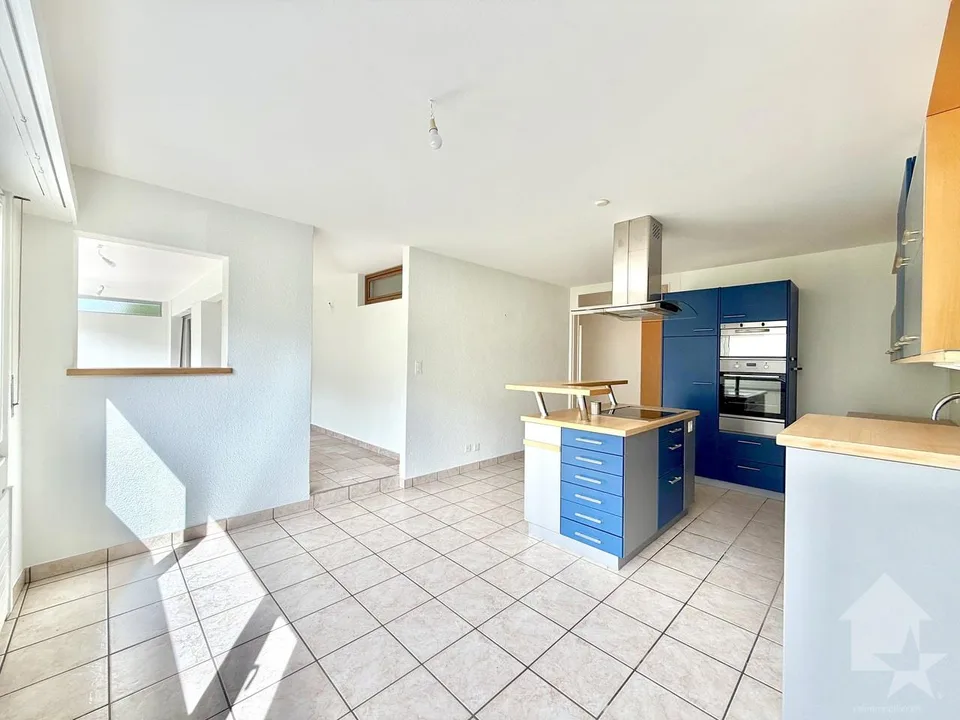 Crossing apartment of 115 m2, garage box, park, cellar and attic!