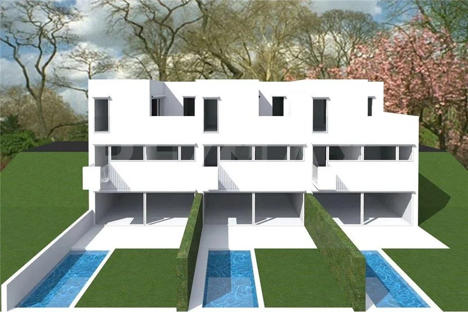 Progetto residenziale di tre villette a schiera