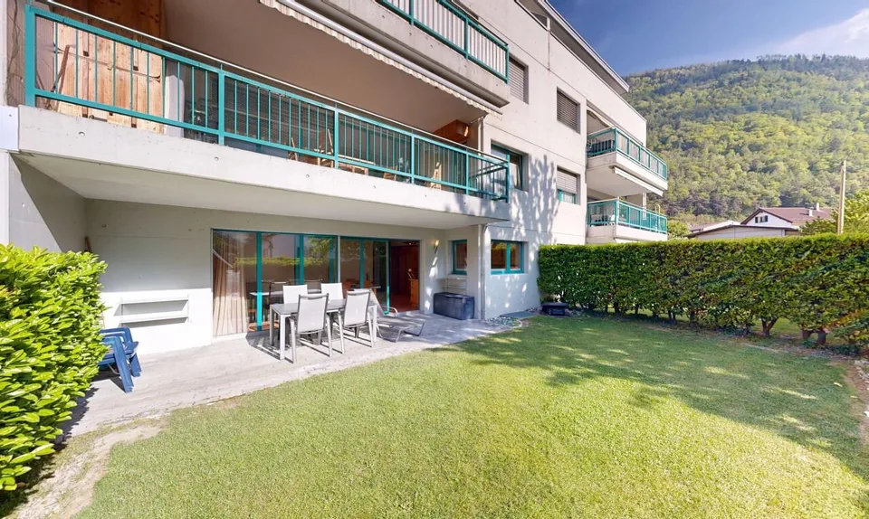 Grand jardin - à Martigny - 4,5 pièces