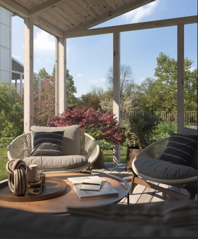 Construction neuve : Maison individuelle dépendante de 6,5 pièces avec accès direct au garage souterrain dans le quartier familial « Bächli » Teufen (Maison D)