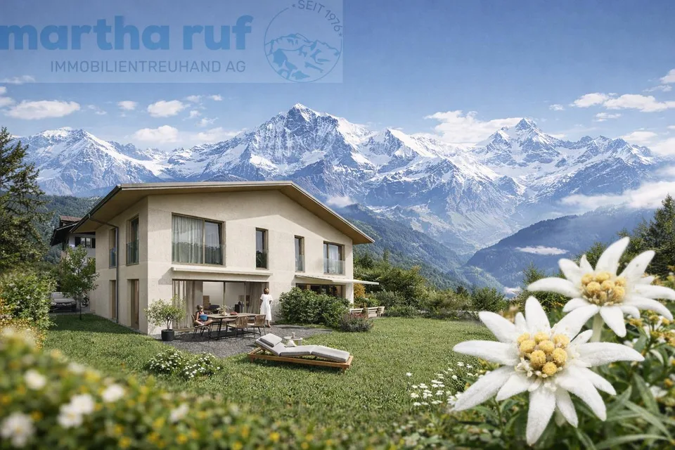 5.5-Zimmer Doppeleinfamilienhaus mit Panorama auf das Jungfraumassiv