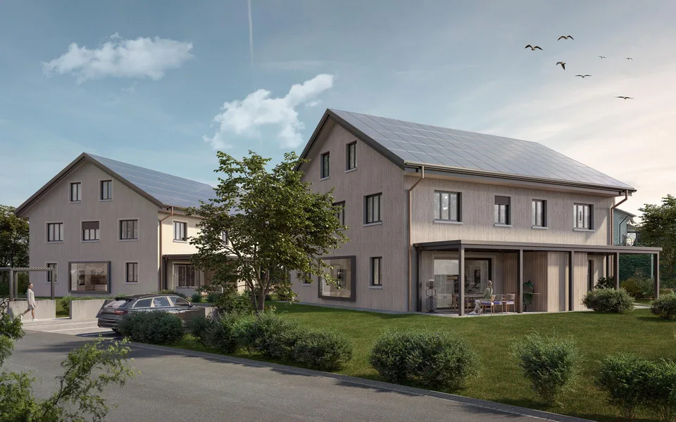 Neues exklusives 6 - 7.5-Zimmer Doppeleinfamilienhaus
