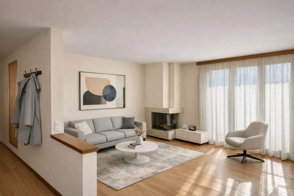 Casa unifamiliare con giardino e vista aperta