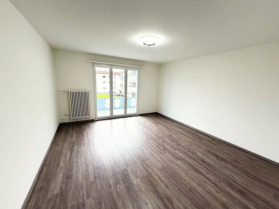 Charmante 3.5-Zimmer-Wohnung mit Balkon und schoener Aussicht in Stach