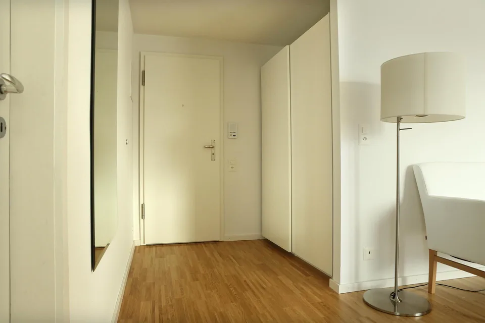 Furnished 1-room attic apartment with balcony