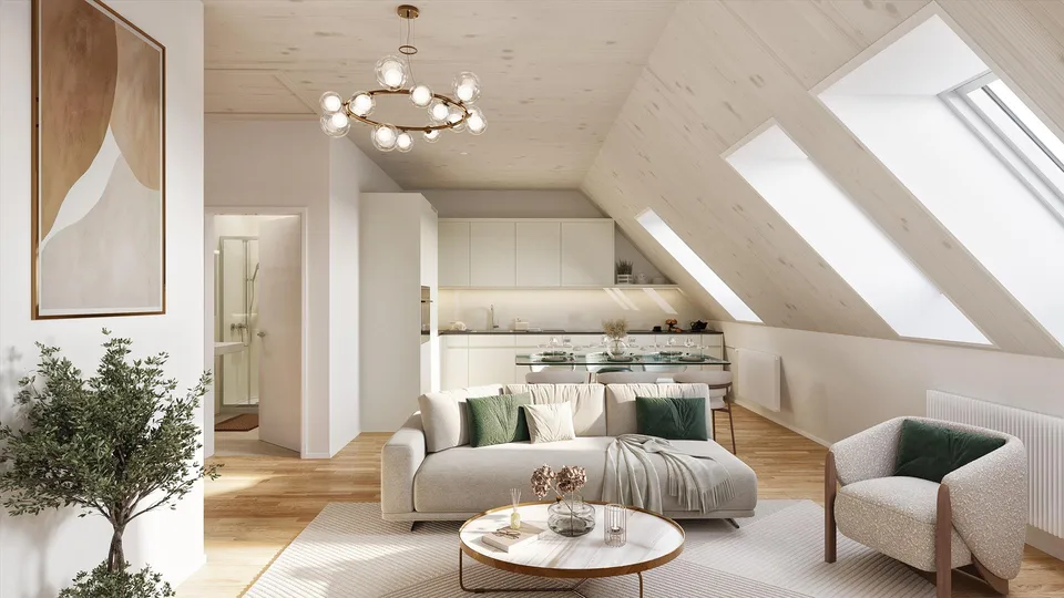 Au-dessus des toits d'Oerlikon: Première occupation d'une maisonnette en duplex de 2,5 pièces