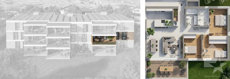 Appartamento 4.5 locali - Lotto C2 - I giardini di Plan-Conthey – foto 11 di 11