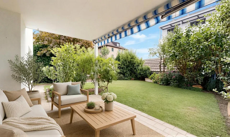 Vivere nel paradiso del giardino – 4,5 stanze in una posizione attraente