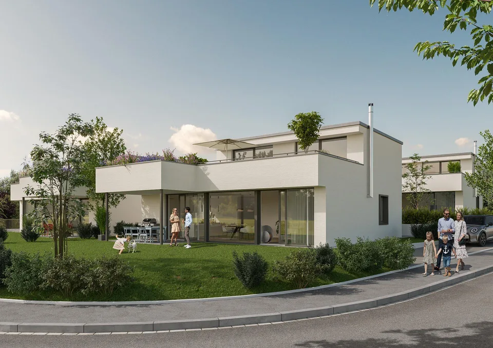 Construction neuve : Maison individuelle moderne avec garage en sous-sol à Möhlin