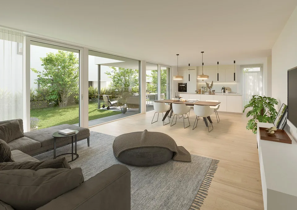 Construction neuve : Maison individuelle moderne avec garage en sous-sol à Möhlin