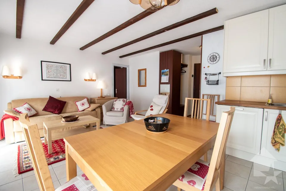 Torgon, renovated 3.5-room duplex in the "La Serve" building