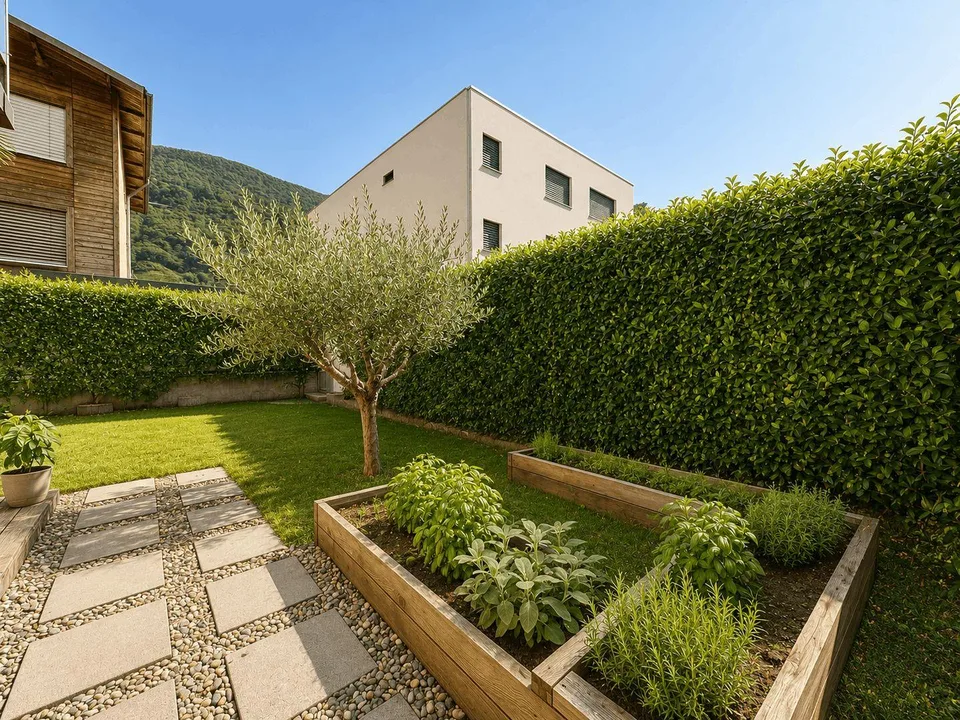 Maison mitoyenne spacieuse avec jardin privé à Contone – photo 21 sur 23