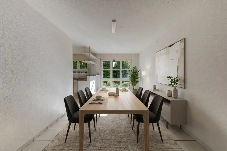Attraente appartamento con giardino, camino e giardino privato