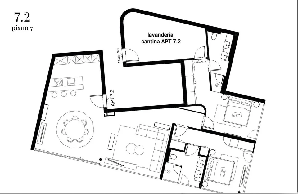 3.5 Zimmer Attikawohnung in Lugano – Foto 13 von 16