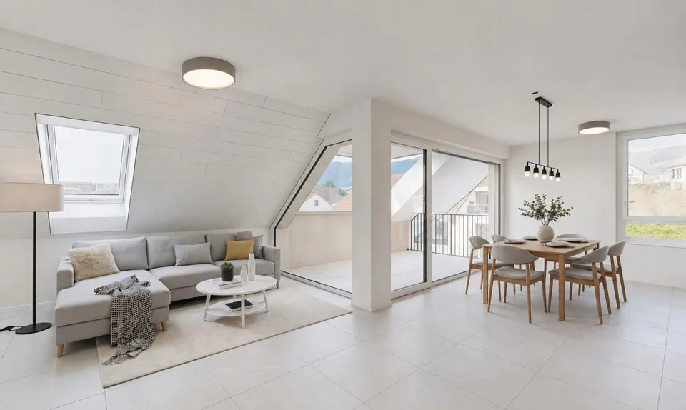 Luminoso appartamento 3.5 locali con soffitta privata