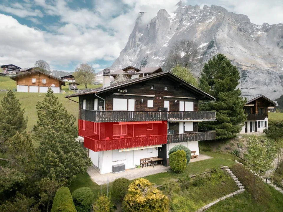 Appartement charmant de 2 pièces avec vue sur les montagnes dans le chalet Eggli