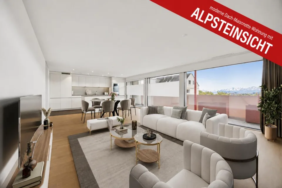 riesige 6.5-Zi. Dach-Maisonette-Wohnung mit Alpsteinblick