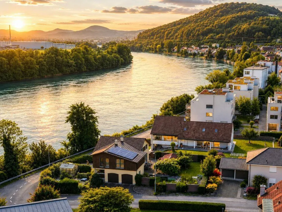 Luxuriöses Wohnen direkt am Rhein - exklusives 6.5-Zimmer-Einfamilienhaus mit traumhafter Aussicht – Foto 27 von 36