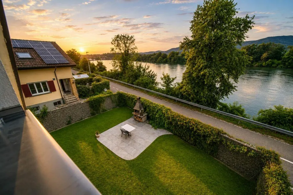 Luxuriöses Wohnen direkt am Rhein - exklusives 6.5-Zimmer-Einfamilienhaus mit traumhafter Aussicht – Foto 25 von 36