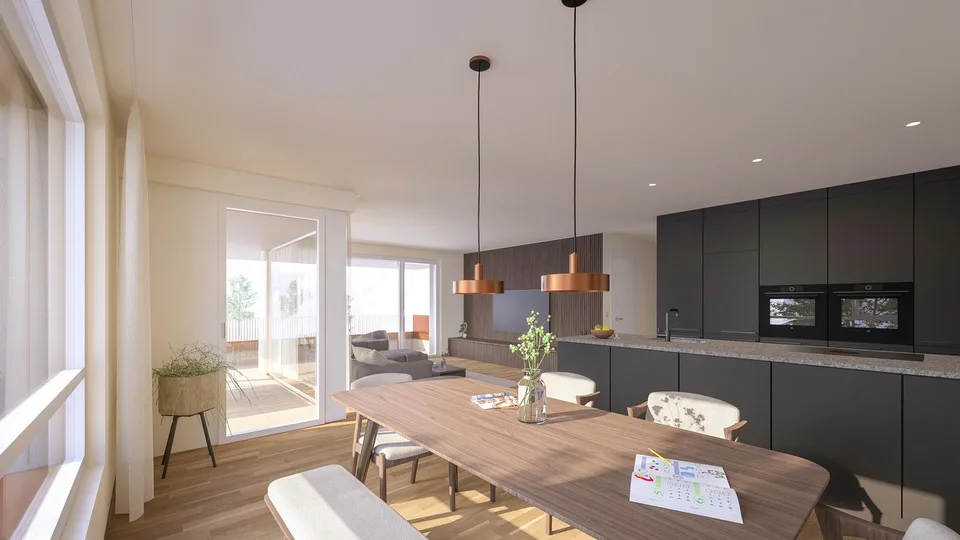 Appartement neuf de 3,5 pièces avec grand balcon