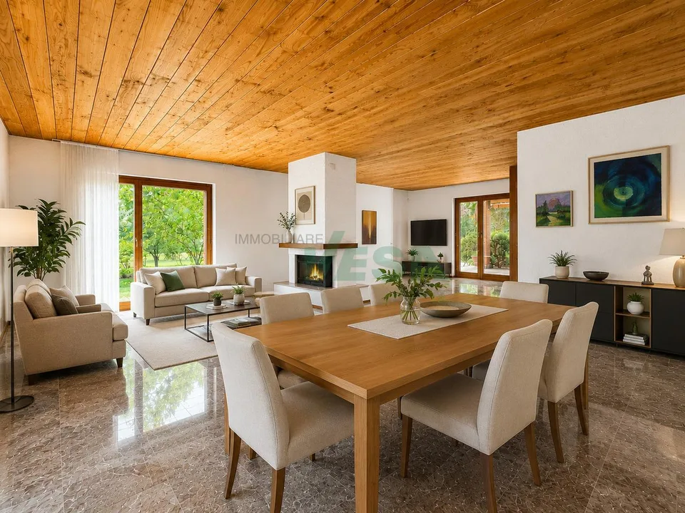 Elegante e spaziosa villa con appartamento bilocale e grande giardino