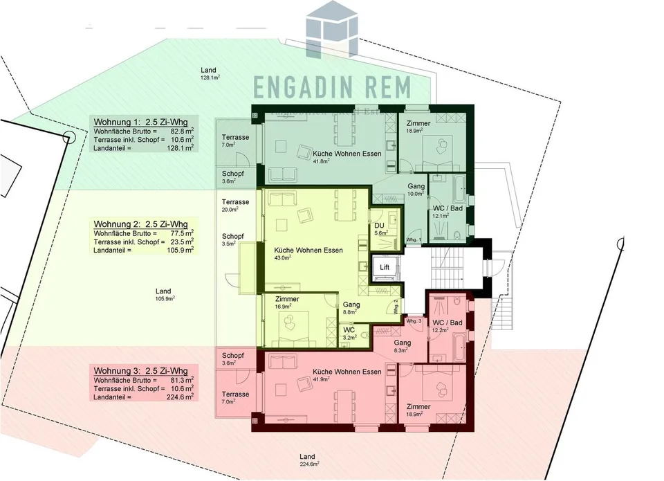 Wohnen mit Gartenfeeling - Eckwohnung Nr. 1