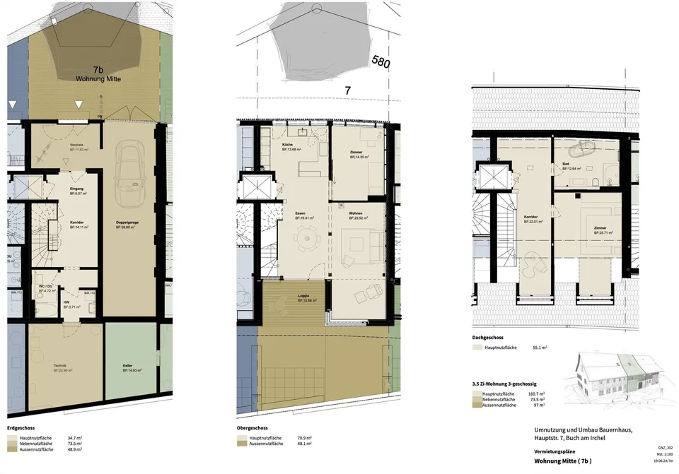 3.5 Zimmer Haus angebaut, Lift, Top Ausbau – photo 8 sur 12