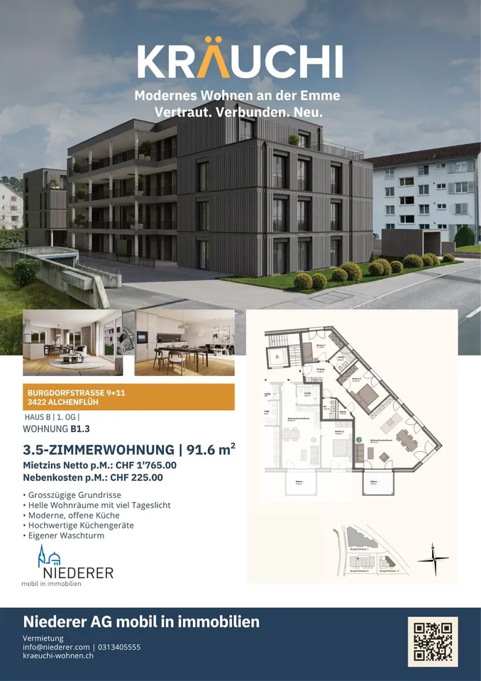 Letzte Chance: Mieten wie ein Eigentümer 3.5-Zimmer-Neubauwohnungen...