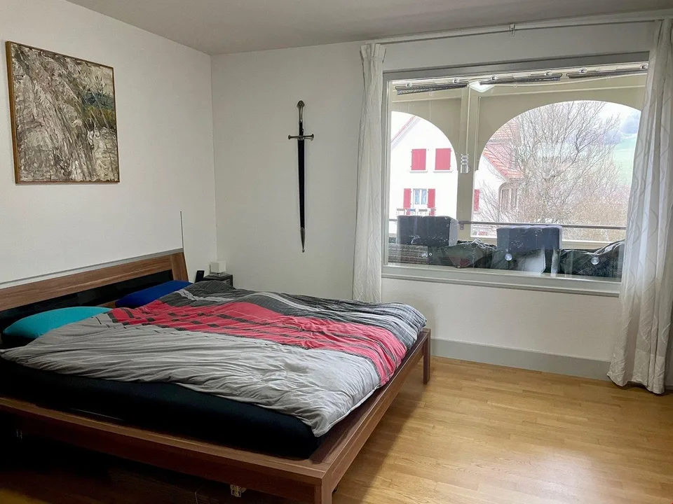 Appartement moderne avec balcon XXL dans le centre du village d'Oberbalm