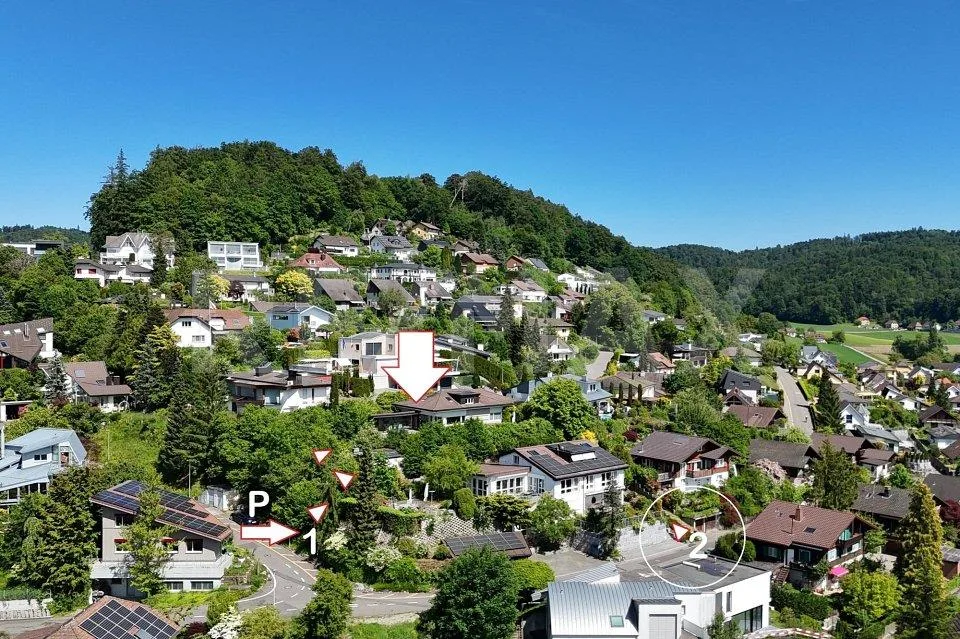 3 REFH, nähe Aarau, A1/A2 Kreuz Mittelland, Villen-Hanglage, Weitsicht, Parz. ab 333 m², Lift UG/EG – Foto 11 von 13