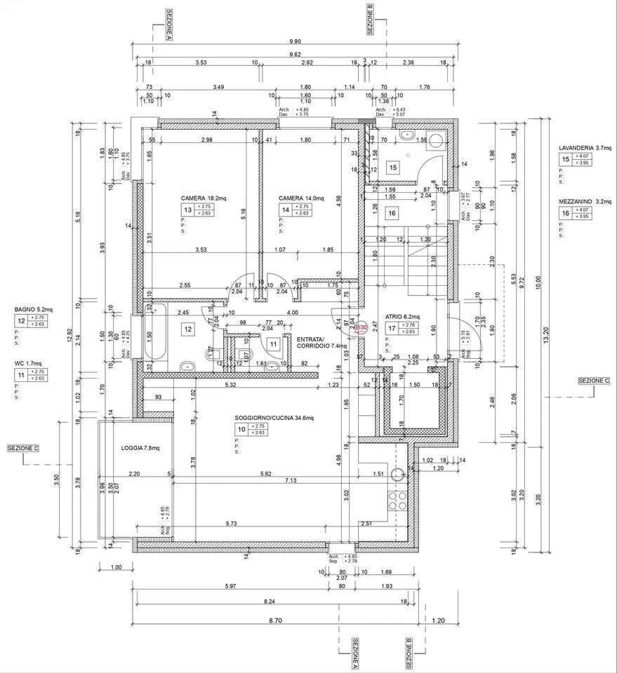 Appartamento 3 ½ locali, 1° Piano, zona residenziale Lumino – foto 11 di 12