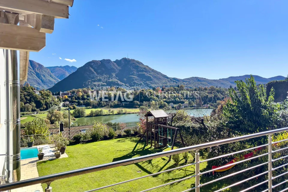 Villa moderne avec piscine, jardin & vue sur le Lago di Muzzano à Lugano-Breganzona à vendre, également possible comme résidence secondaire – photo 12 sur 13