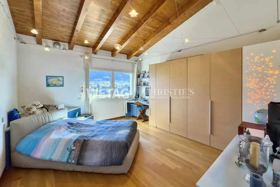 Villa moderne avec piscine, jardin & vue sur le Lago di Muzzano à Lugano-Breganzona à vendre, également possible comme résidence secondaire – photo 9 sur 13