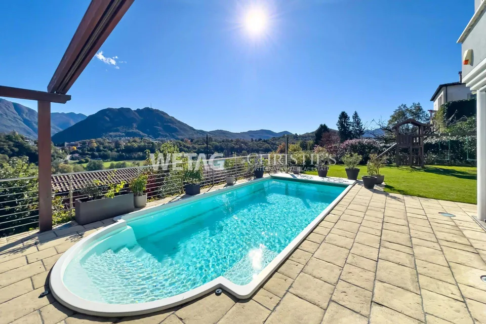 Villa moderne avec piscine, jardin & vue sur le Lago di Muzzano à Lugano-Breganzona à vendre, également possible comme résidence secondaire – photo 7 sur 13
