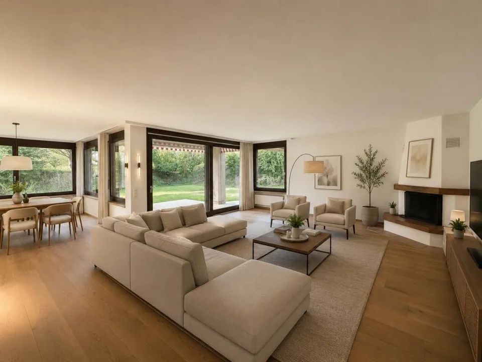 Grosszügiges und freistehendes 9 1/2-Zimmer Einfamilienhaus- naturn...