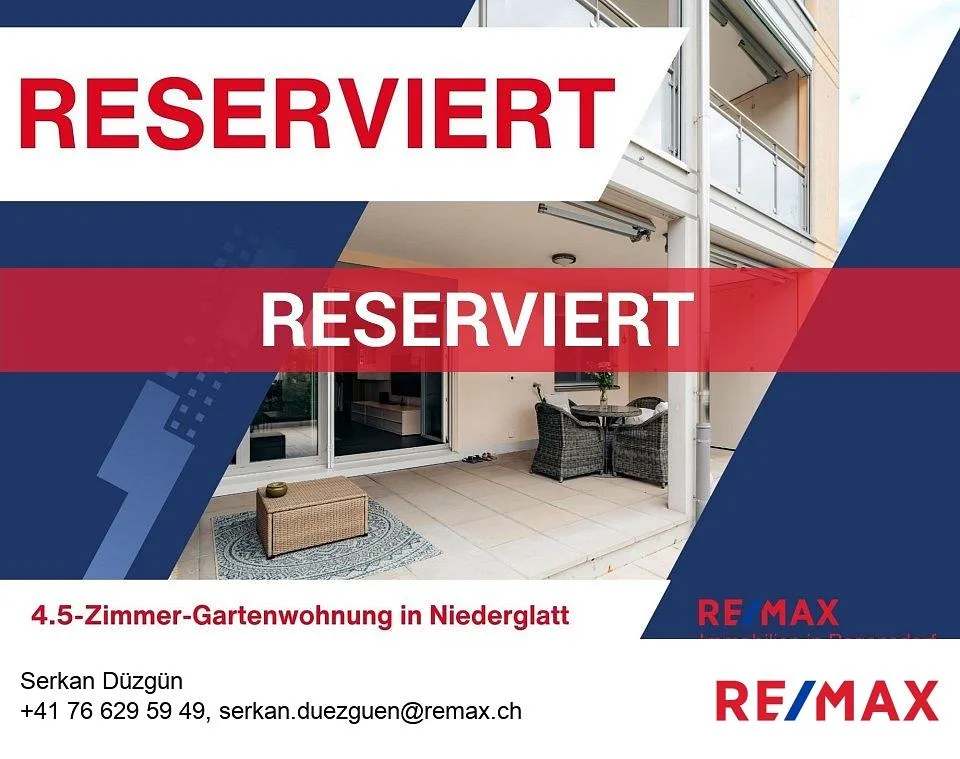 Moderne 4.5-Zimmer-Gartenwohnung mit hochwertigem Ausbau – ideal fü...