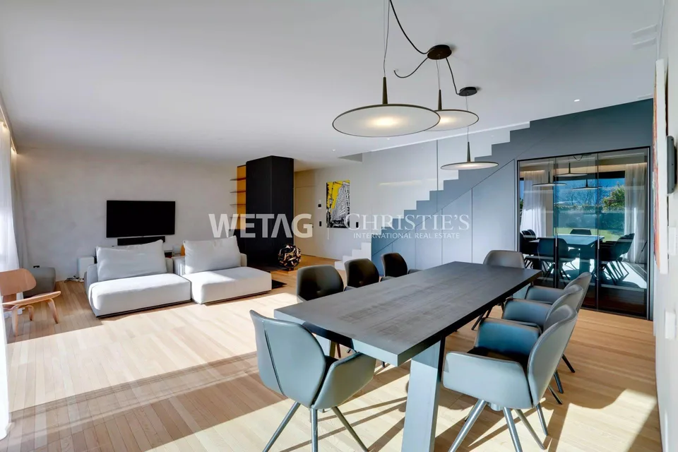 Moderne Duplexwohnung neueren Baujahrs mit grossem Privatgarten zur Miete in Lugano-Savosa