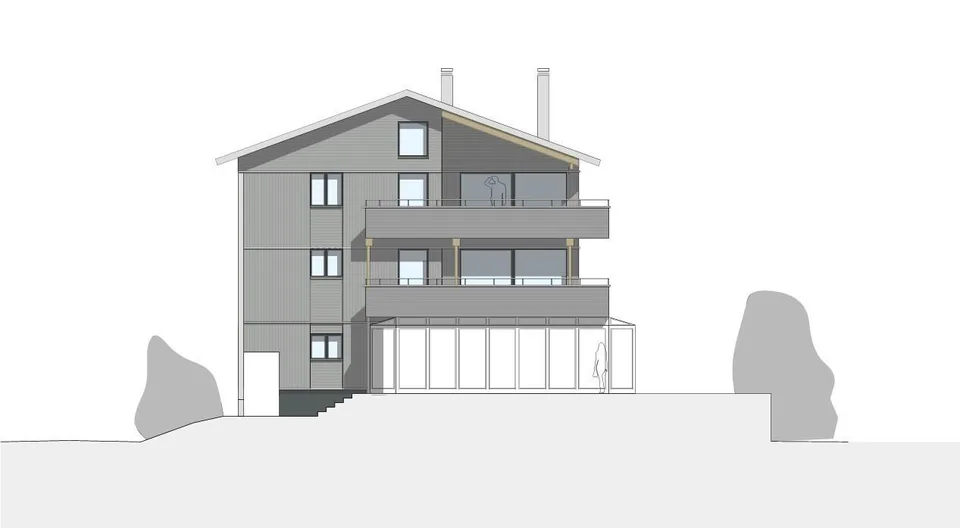 Appartement de jardin avec serre et beaucoup de confort de vie