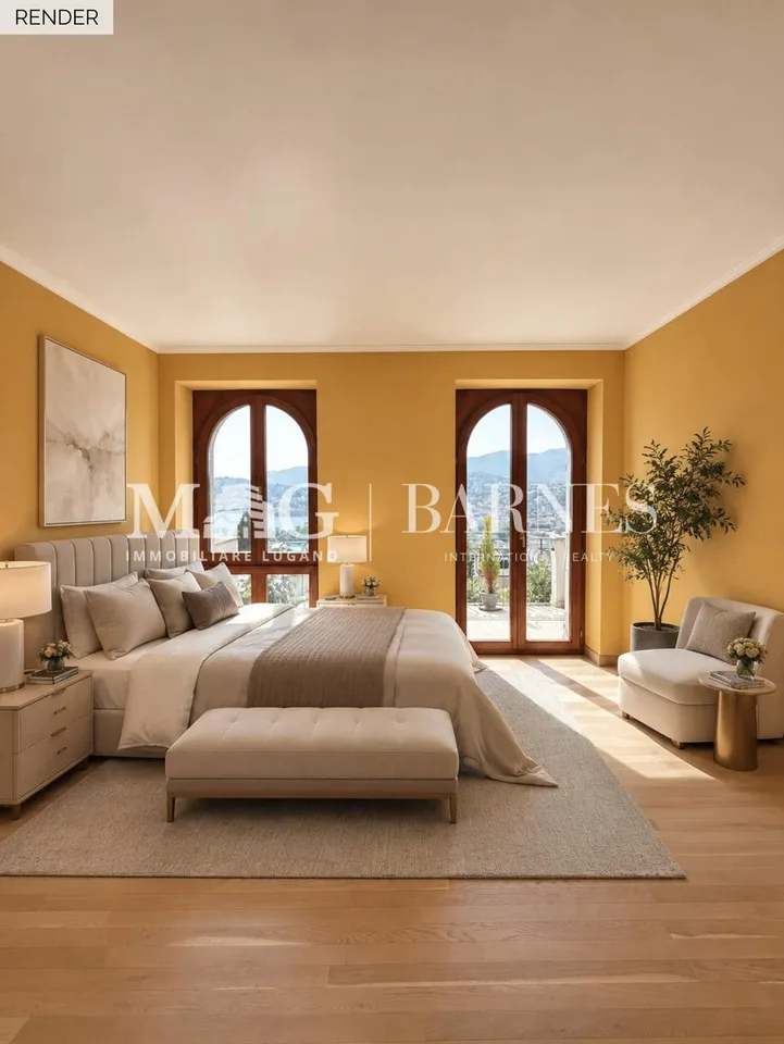 Lugano, Castagnola: Appartamento 3.5 locali vista lago con balconi