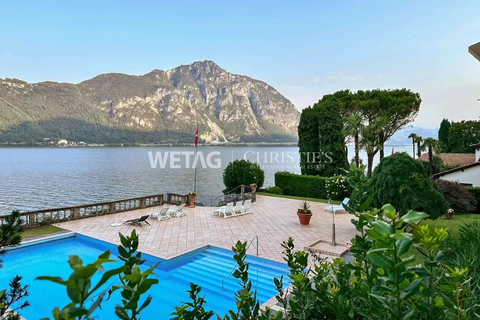 Lugano-Bissone: Wohnung mit direktem Zugang zum See, Aussenpool, Se...
