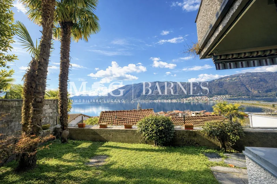 Bissone: Appartamento 4.5 locali, giardino, box, vista lago