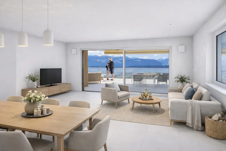 Newly built project above the roofs of Eschenbach