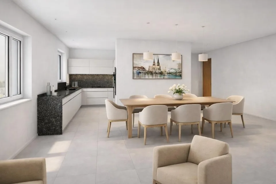 Newly built project above the roofs of Eschenbach