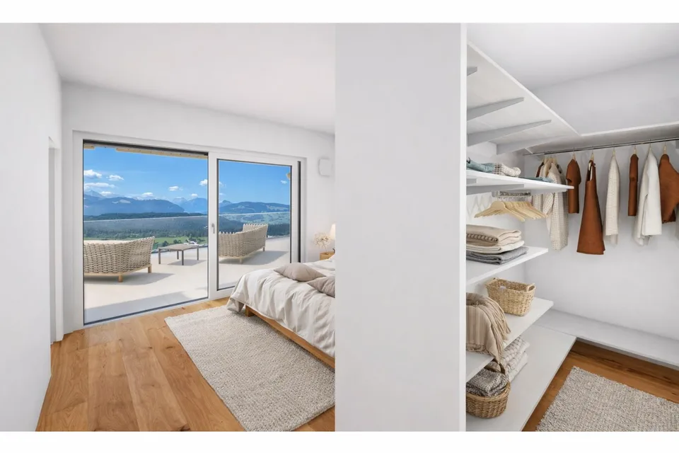 Newly built project above the roofs of Eschenbach
