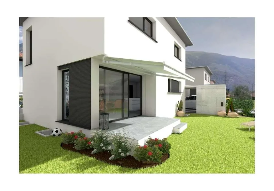 Moderne Einfamilienvilla mit Garten zu bauen