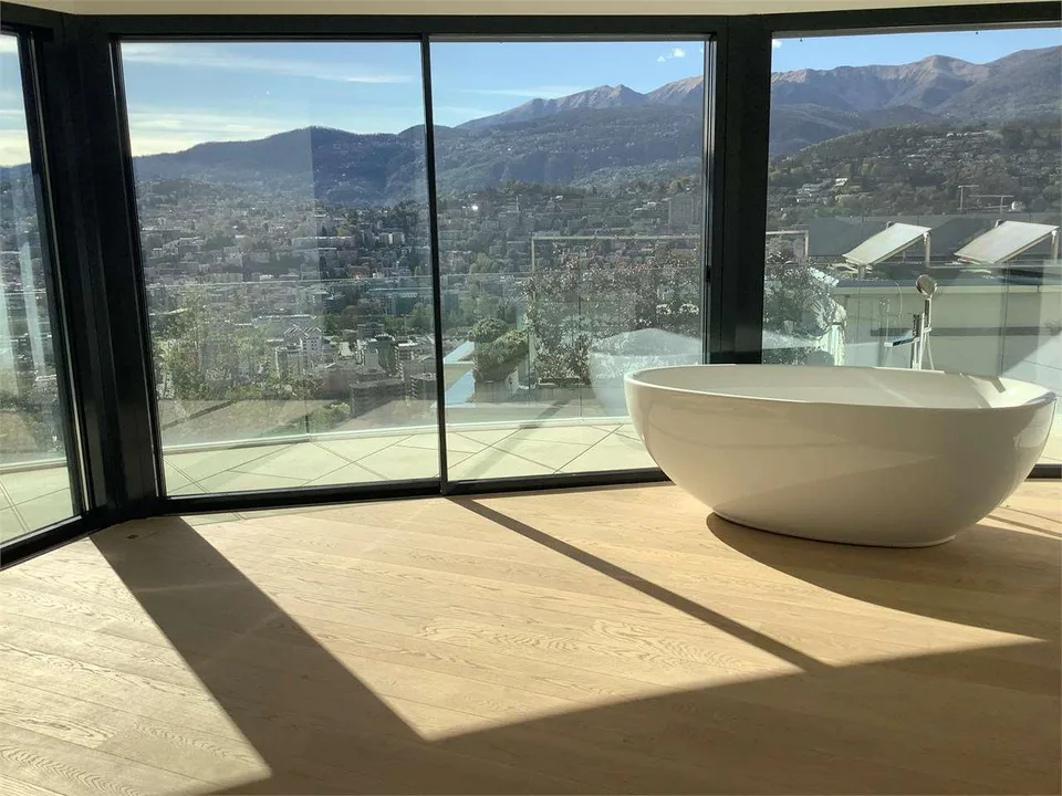 Lugano Albonago, moderna villa con piscina e vista lago – foto 13 di 13