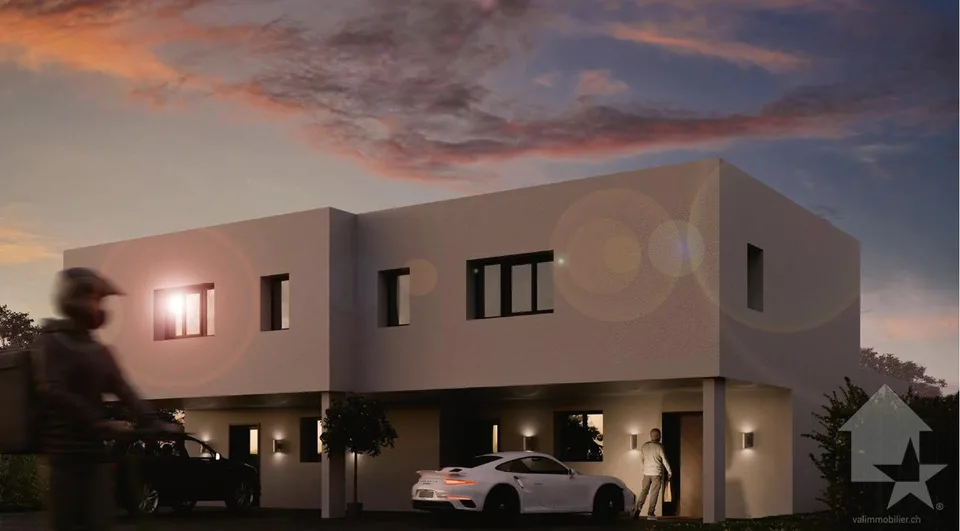 Maison jumelée moderne de 4.5 pièces dans un environnement calme