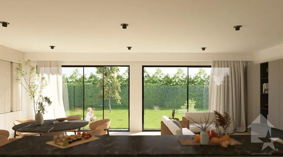 Maison jumelée moderne de 4.5 pièces dans un environnement calme