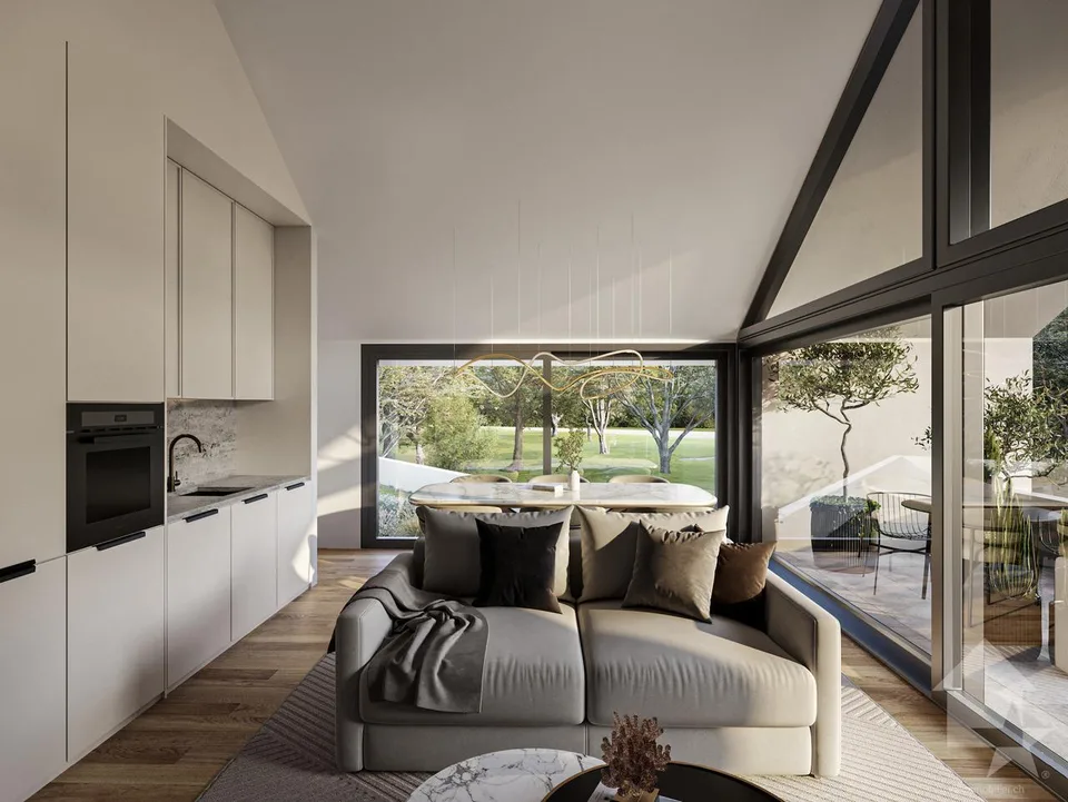 Appartement 3.5 pièces avec jardin à l'architecture moderne et épurée