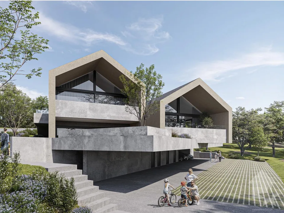 Appartement 3.5 pièces avec jardin à l'architecture moderne et épurée